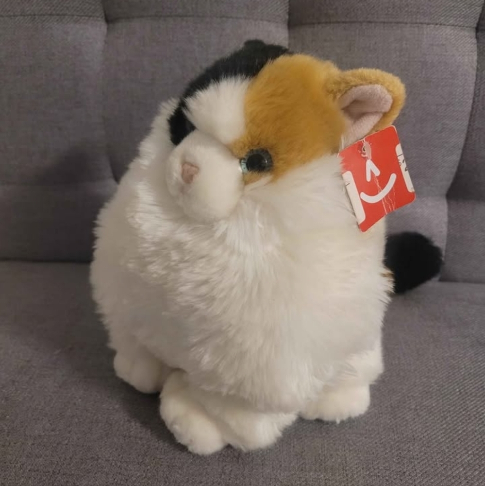 NWT Aurora Calico Cat Plush Toy 9.5" - Picture 1 of 1